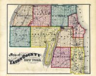 Yates County Map, Yates County 1876
